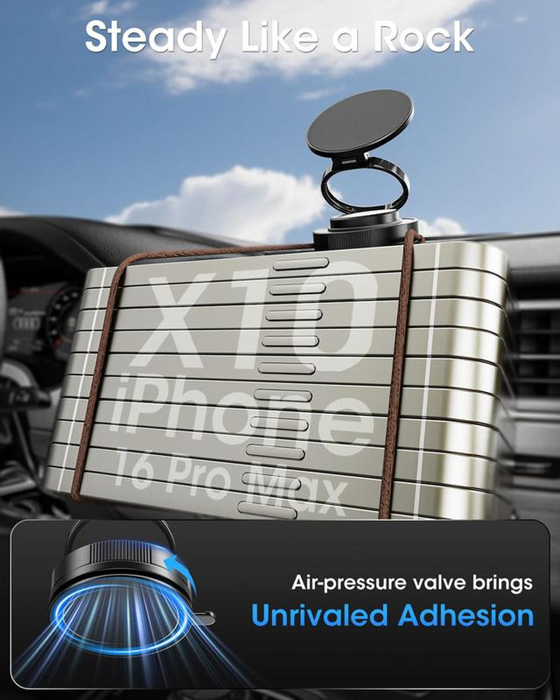 2025 Upgraded Magnetic Phone Holder for Car, for Magsafe Car Mount, Hands Free Suction Cup Cell Phone Holder Car Accessories Fit Iphone 16 Pro Max 15 14 13 12